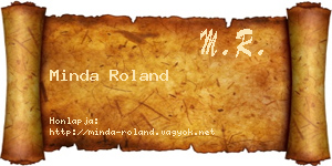 Minda Roland névjegykártya